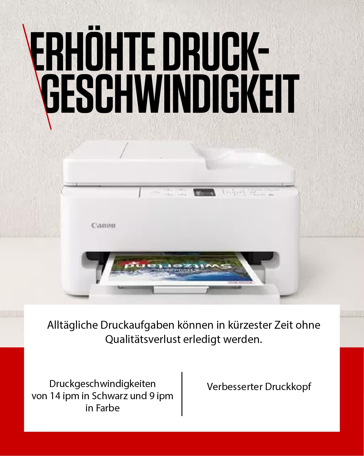 Canon PIXMA TS7550I - WLAN-Multifunktionsdrucker mit ADF, Papierkassette und Frontbedienung | Kabelloses Drucken vom Smartphone leicht gemacht - Enthält MP-101 A4-Fotopapier, 5 Blatt