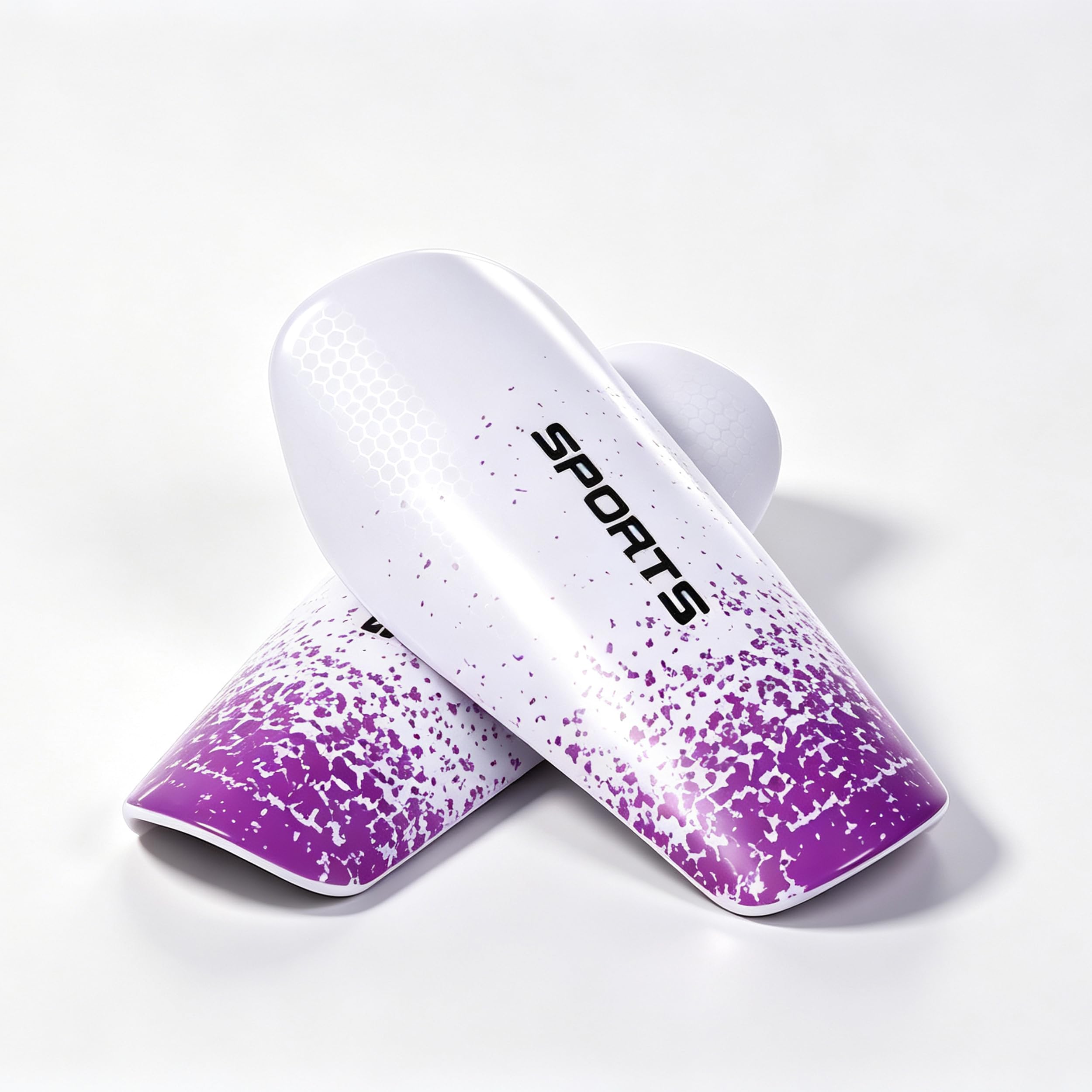 Kids Shin Pads | Kids Football Shin Guards Soccer Shin Pads Boys Girls | Multi-Sport Shin Guards for Kid Ages 5-12 (Sports) (Purple)