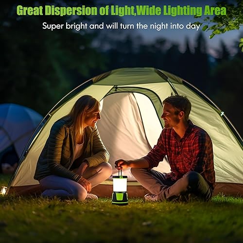 Miniatura 6 de Linterna de camping recargable de 3000 lúmenes, linterna LED con 5 modos, IP54 impermeable, batería de 7500 mAh, luz brillante portátil para cortes