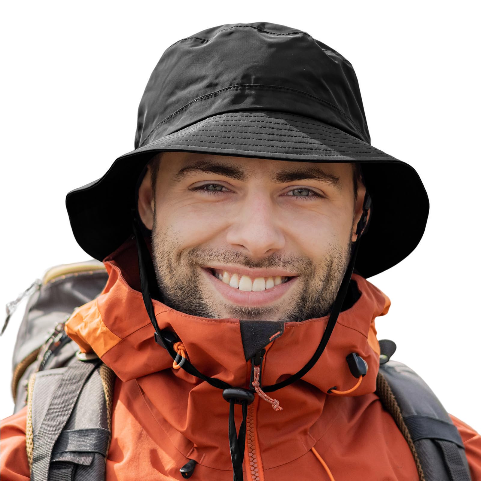 TOP-EX XL/XXL wasserdichte Regenhüte für Herren & Damen, Allwetter Outdoor Safari Hut faltbar, UPF 50 Golf Eimer Sonnenhüte zum Angeln, Wandern, Trekking, verstellbar & Winddicht