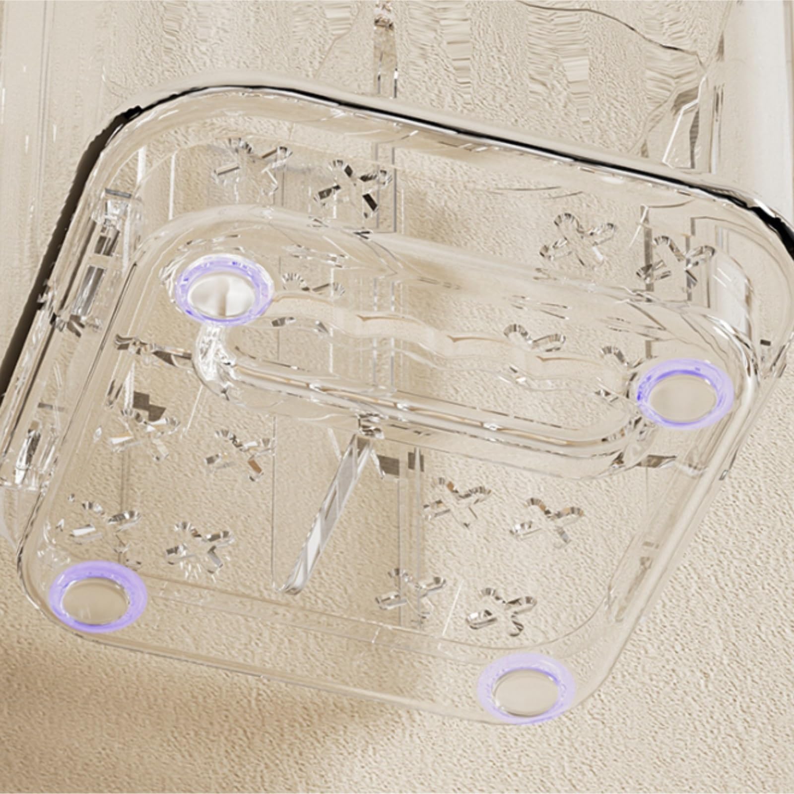 Bagno Porta Portaspazzolino da Bagno A 3 Scomparti Staccabile Parete con Divisorio Spazzolino Accessori(Transparent)