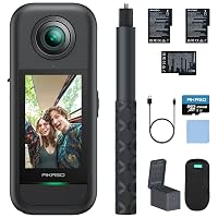 AKASO 360° Action Cam Creator-Set 5.7K con Scheda 256GB, Foto 72MP