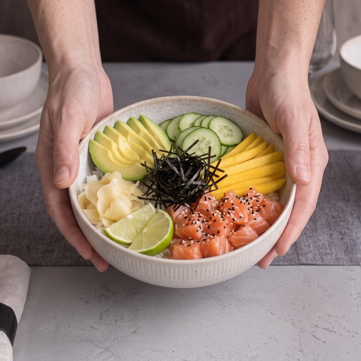 Cookinglife Miski do zupy/miski Nola beżowe ø 17 cm - 6 sztuk