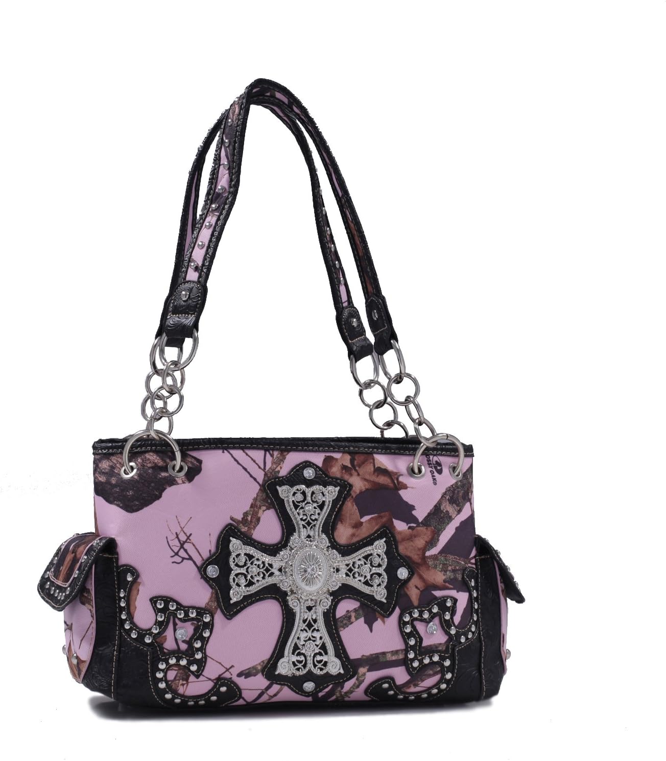 Emperia Savannah Mossy Oak Cross Tote with Rhinestones