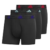 adidas Men's Microfiber Underwear (3-Pack) Trunk Briefs, Premium Athletic Comfort