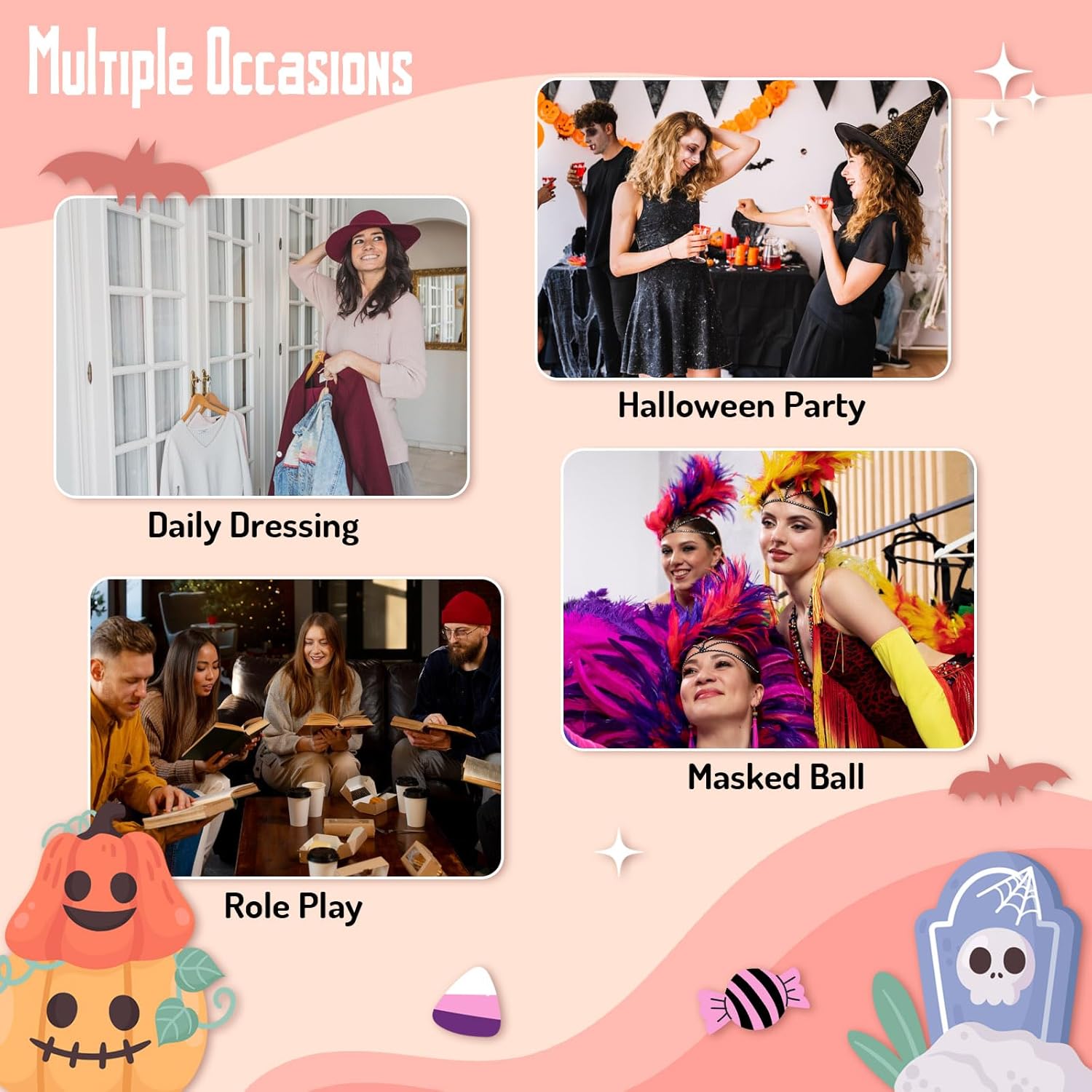 Halloween Skeleton Earrings - Colorful Beaded Pumpkin Tassel Drop Earrings for Women - Unique Handmade Jewelry for Costume Parties (Skull earrings) - Image 5