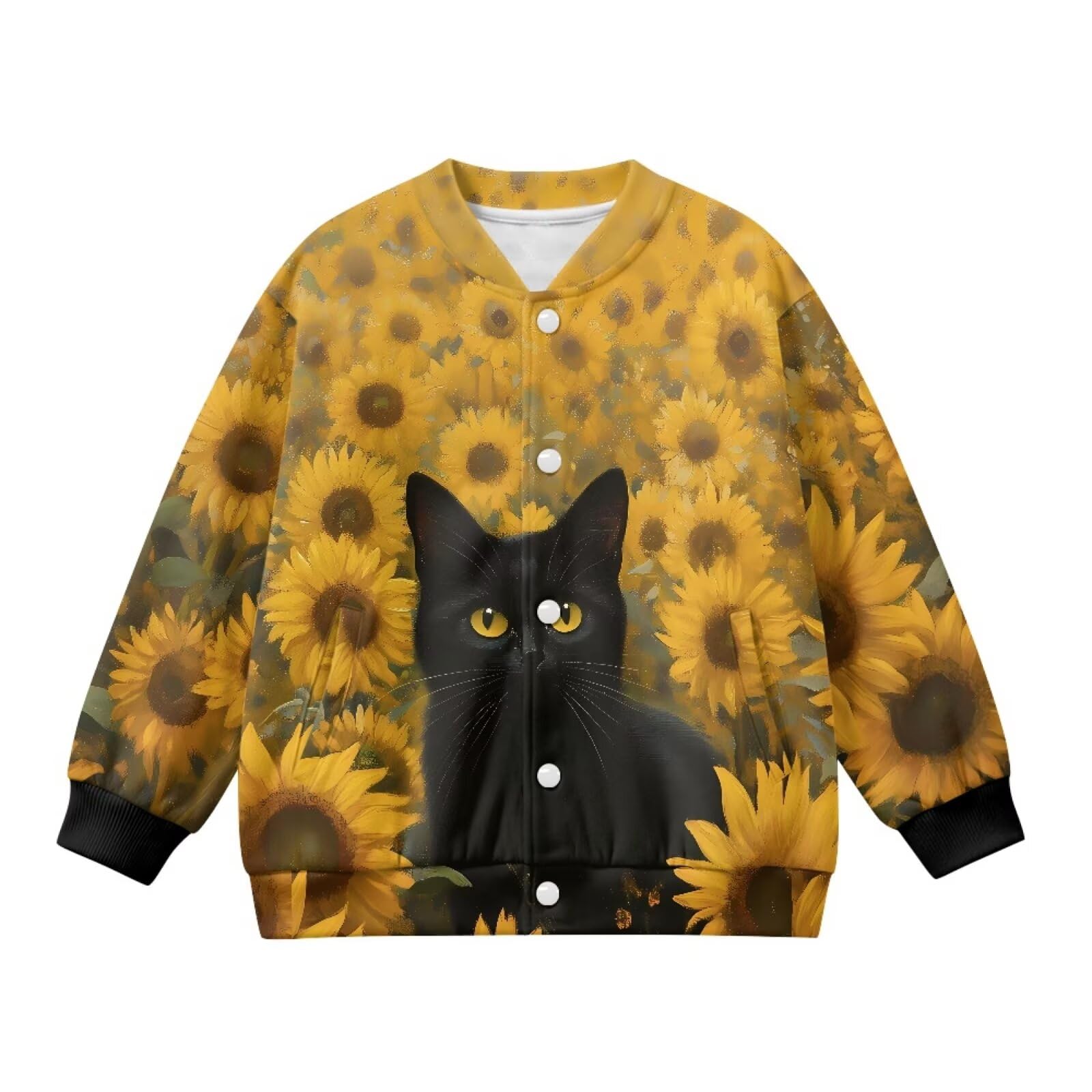 chaqlin Camisetas de béisbol para niñas, con botones, manga larga, con gráficos, ropa de punto para niñas