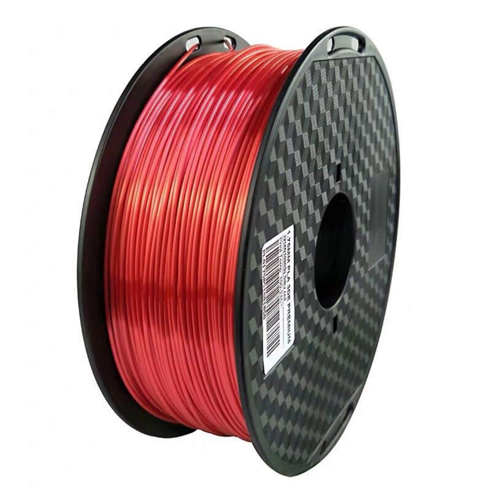 3D-Druckerfilament Silk PLA Rot 1,75 mm 3D-Druckerfilament, luxuriös, seidig rot, satter Glanz, 250 g/500 g/1 kg(Red 250g)