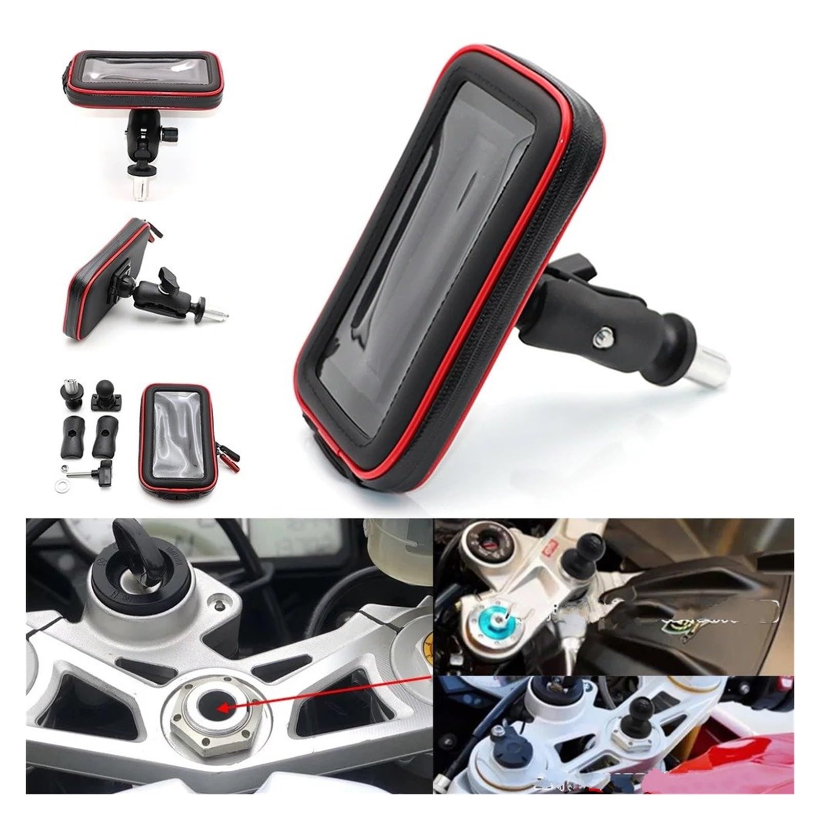 Soporte Manillar Moto para YZF R1 YZFR1 R6 2002-2017 Soporte De Navegación Motocicleta Soporte Móvil Bicicleta(Model 2)