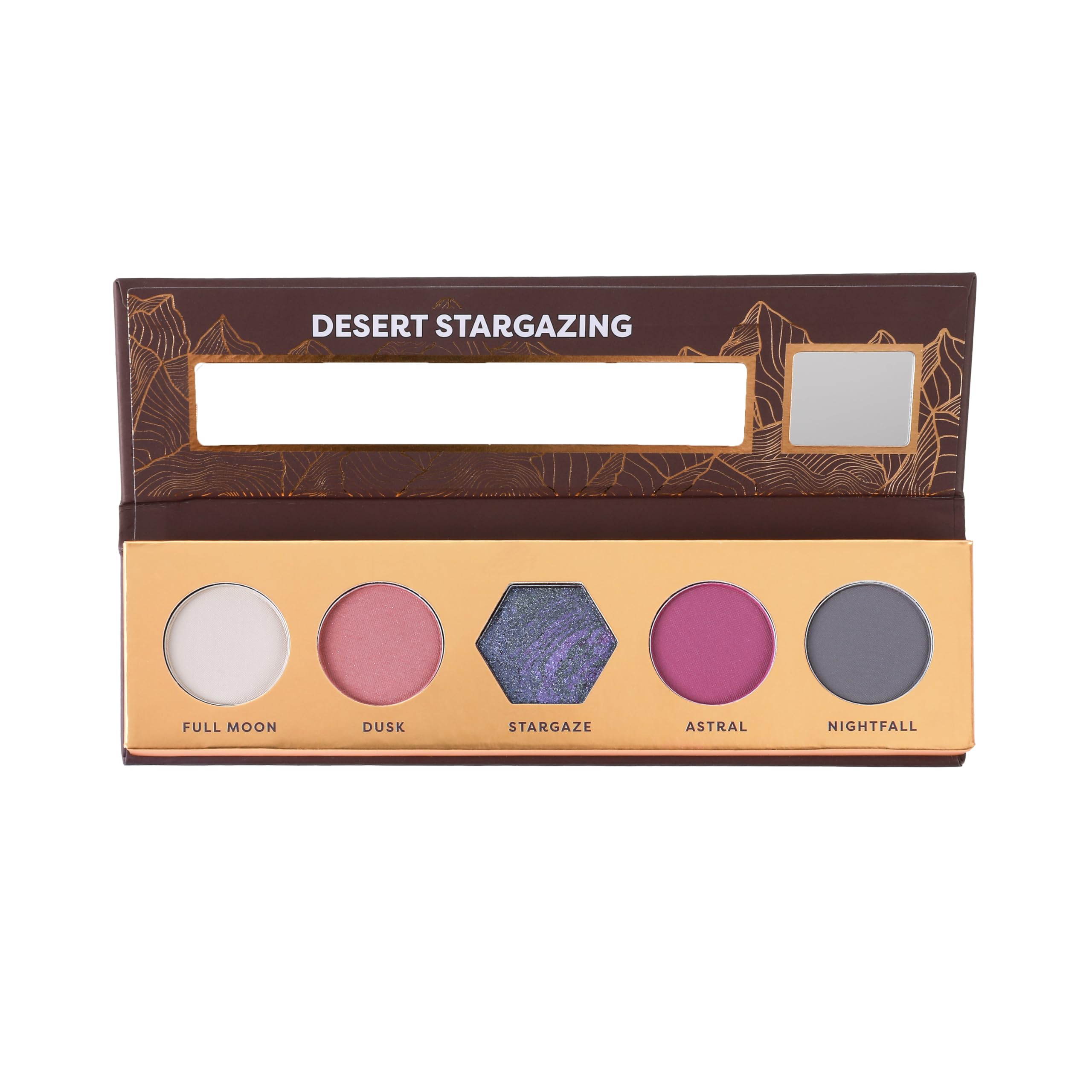 Profusion Cosmetics Blooming Beauty 5-Shade Eyeshadow Palette - Highly Pigmented Eyeshadows for Stunning Day & Night Looks – Versatile Colors Finishes for All Skill Levels (Desert Stargazing)