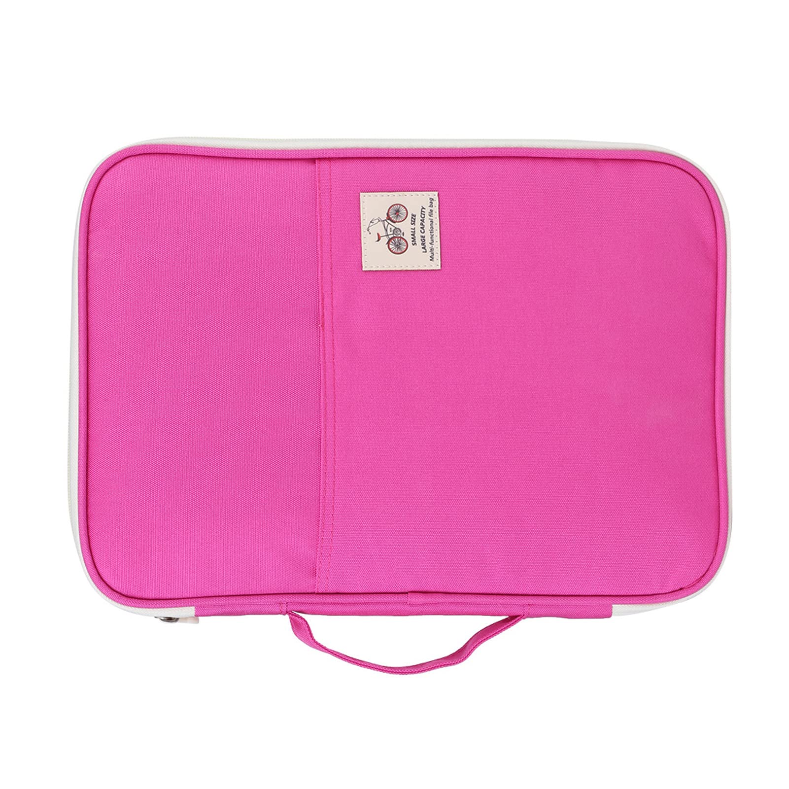 Document Organizer, A4 Document Bag Document Sorter File Folder Document Case Receipt Organizer Notebook Zippered Case (Violet) (Black) (Rosy Red)