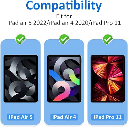 Miniatura 4 de Ambison Paquete de 2 protectores de pantalla de vidrio mate compatibles con iPad Air de 5 generación 2022 de 10.9 pulgadas, marco de instalación,