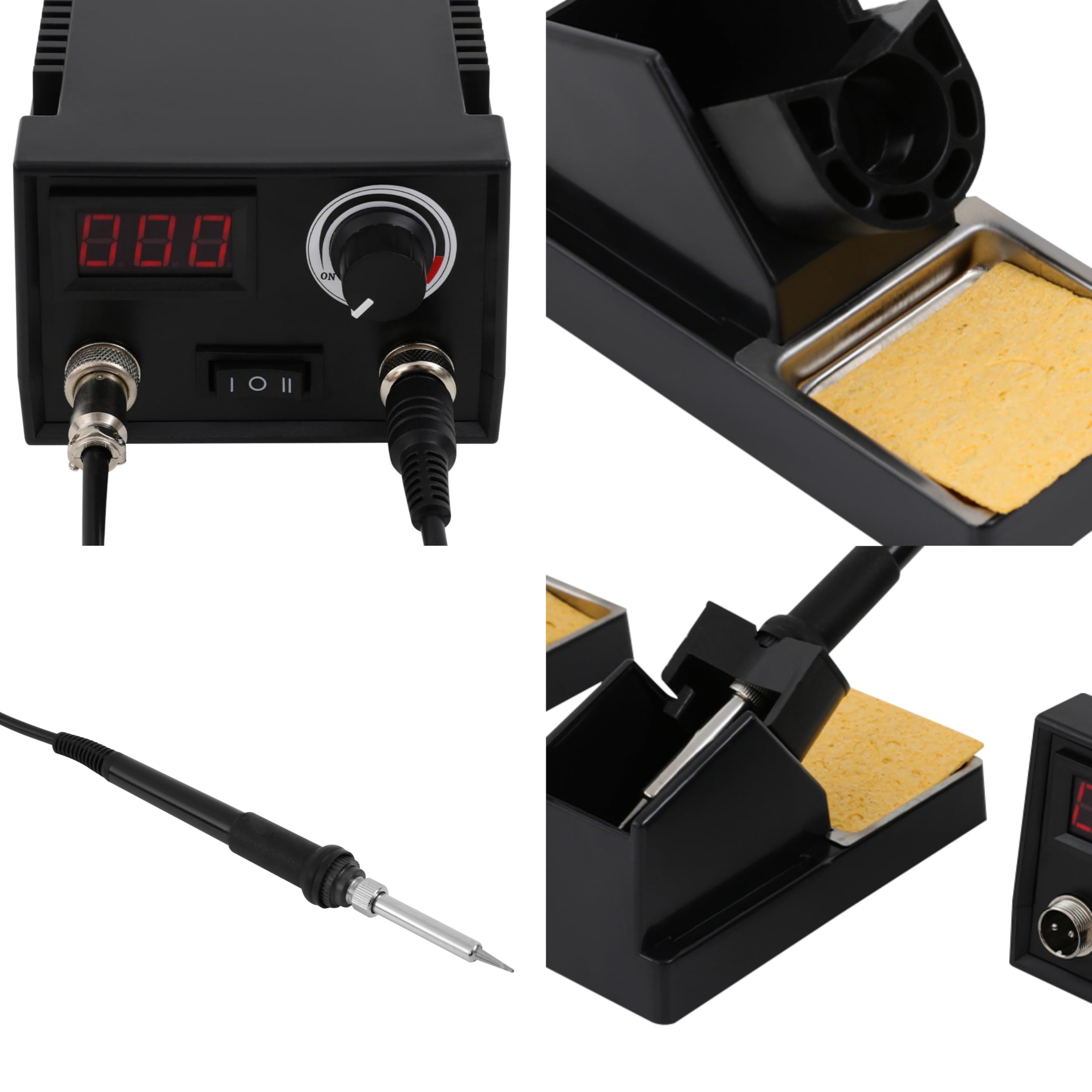 80W Holzbrenungsmaschine Set mit 2 Brandmalstifte und 21 Drahtspitzen, verstellbare Temperatur Doppelstift Brandmalerei Maschine mit LED-Display, Lötkolben Set Pyrographie Maschine Brandmalstation