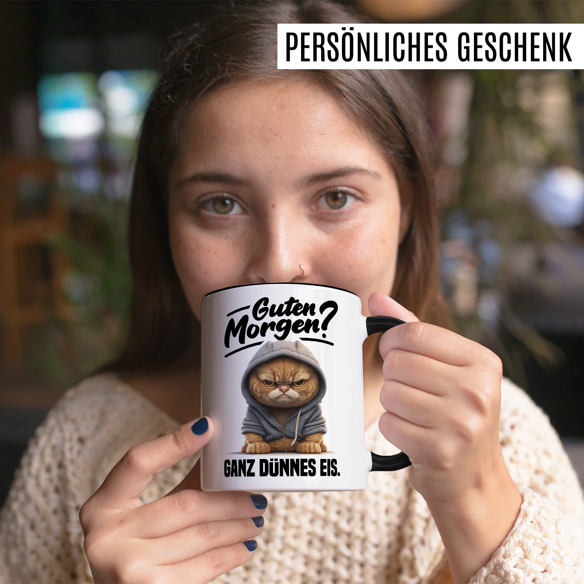 Tazza da caffè con scritta divertente, idea regalo per collega, tazza da caffè (bianco e nero