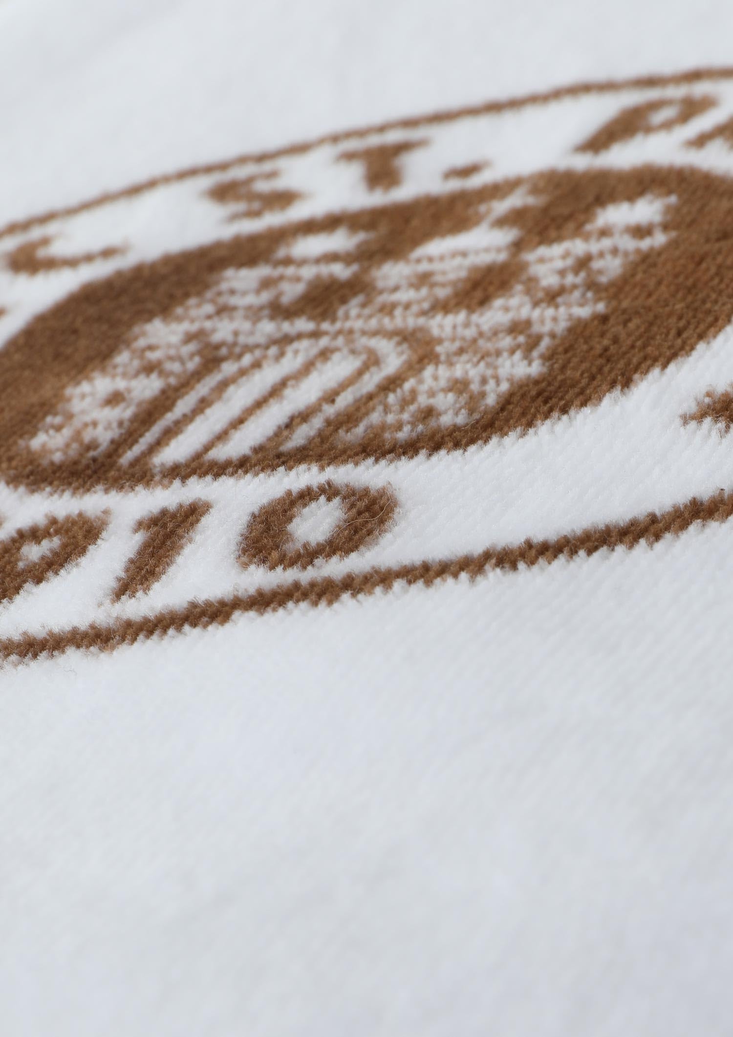 FC St. Pauli Badehandtuch Logo - Handtuch weiß aus 100% Bio Baumwolle, 75 x 150 cm