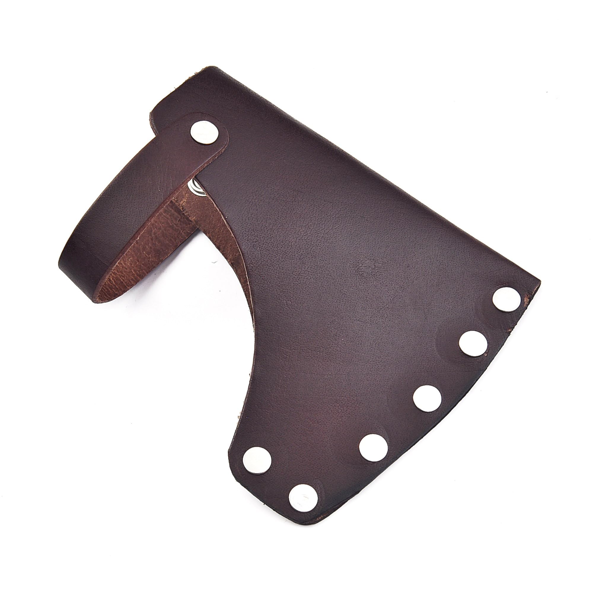 iklil Hatchet Sheath Axe Head Cover, Leather Sheath Axe Sheath for Hunting Camping Axes & Hatchets, 2- Piece (Dark Brown)