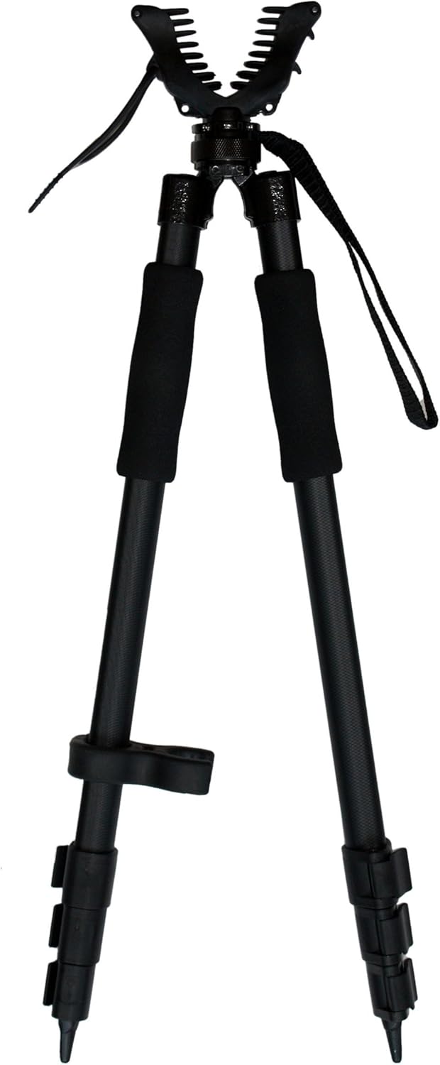 Leader Accessories Adjustable Lightweight Aluminum Shooting Stick Bipod 2564 Inch