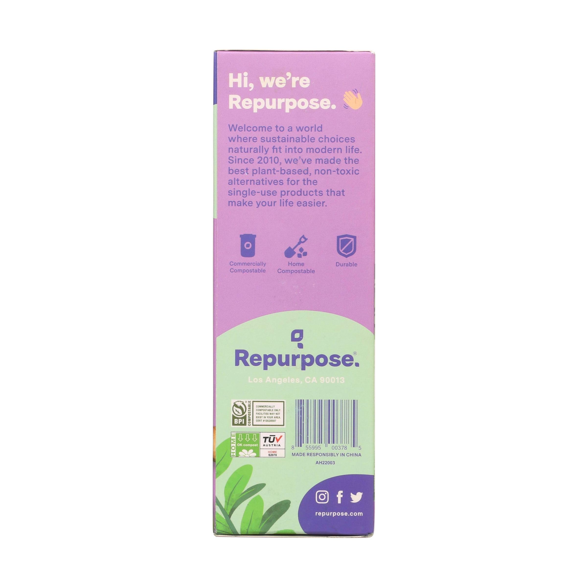 Repurpose - Compostable Extra Strong Tall Bolsos de Cocina 13 Galón - 12 Bolsas