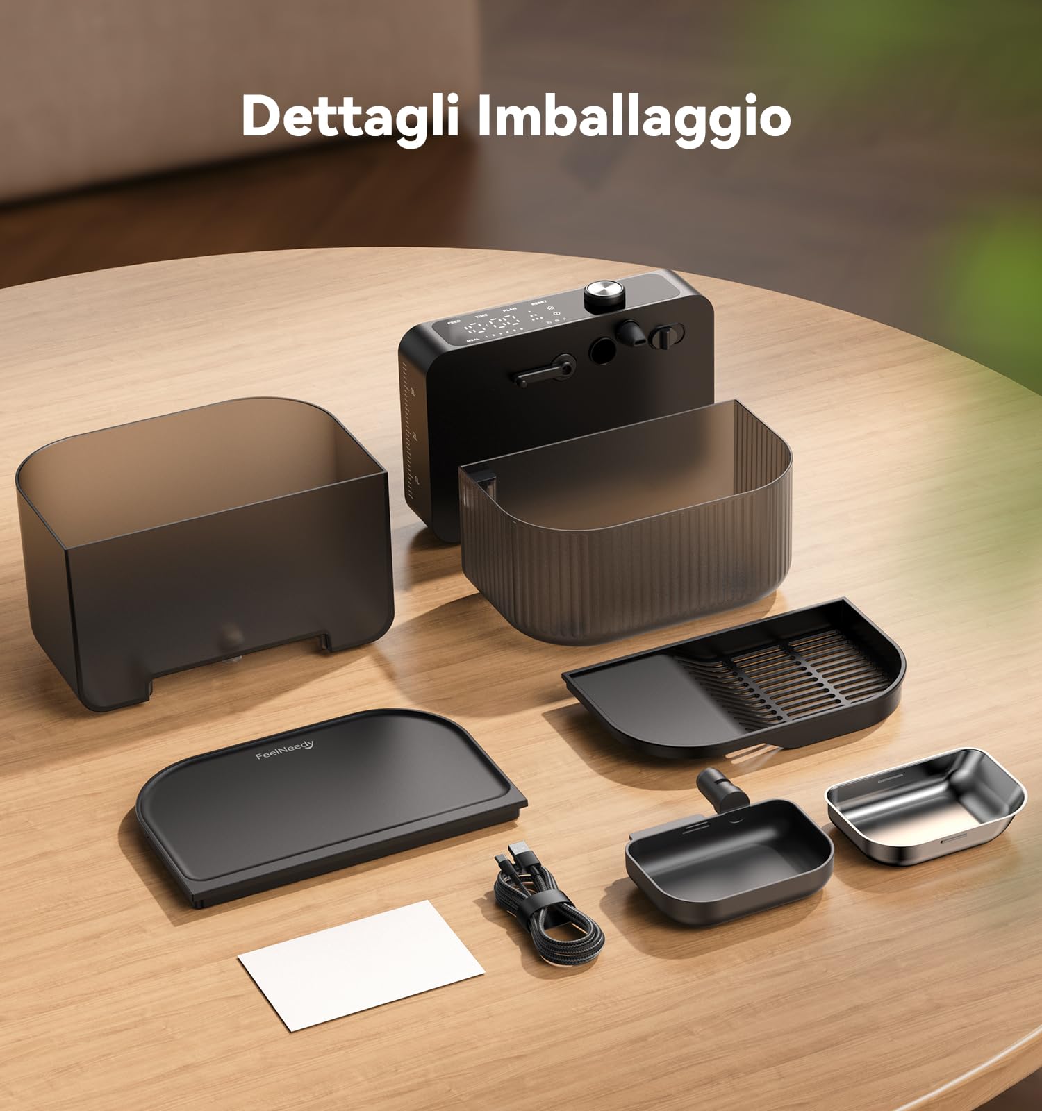 FEELNEEDY Fontanalla per Gatti senza Fili e senza Filtro con Pila 3000mAh | 3,5L Fontana per gatti senza Fili con Separazione Tra Acqua Pulita e Acqua Usata, Ciotola in Acciaio Inossidabile