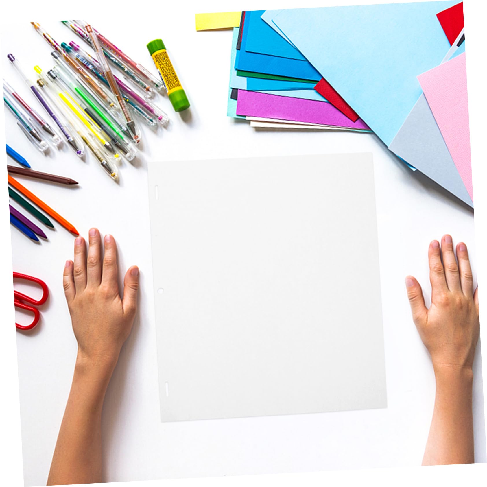 Kisangel 200stücke Animations-lochungspapier Positionierungspapier Zeichenpapier Transparentpapier für Künstlerische Arbeiten Digitale Animationsarbeiten für Künstler und Studenten Weiß