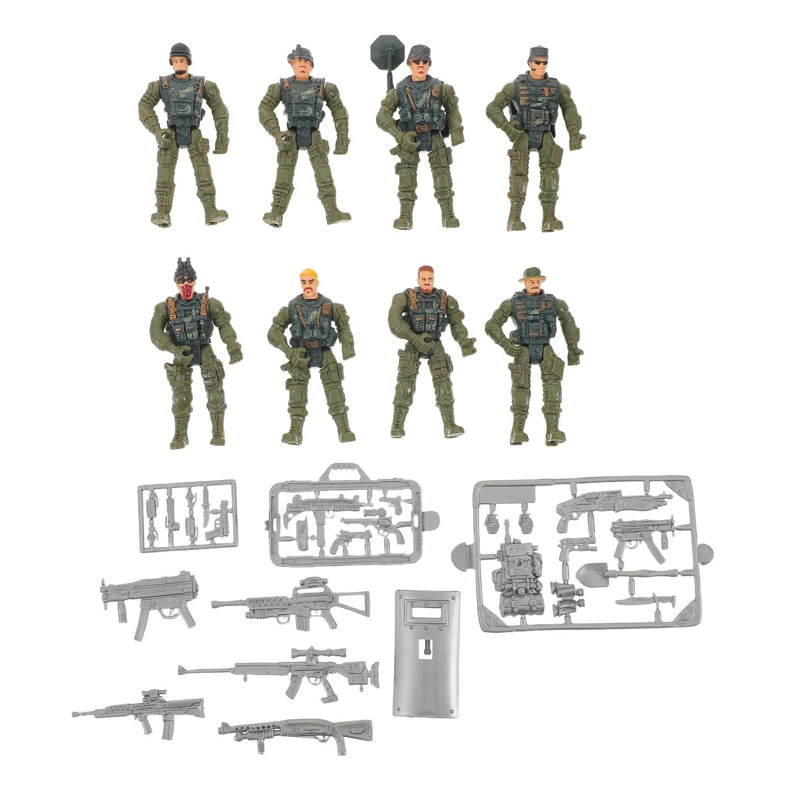 Gatuida Soldatini in Plastica Miniature Giocattolo di Omini Esercito Giunti Snodabili Accessori per Collezionismo e Decorazioni per Feste Tema Militare