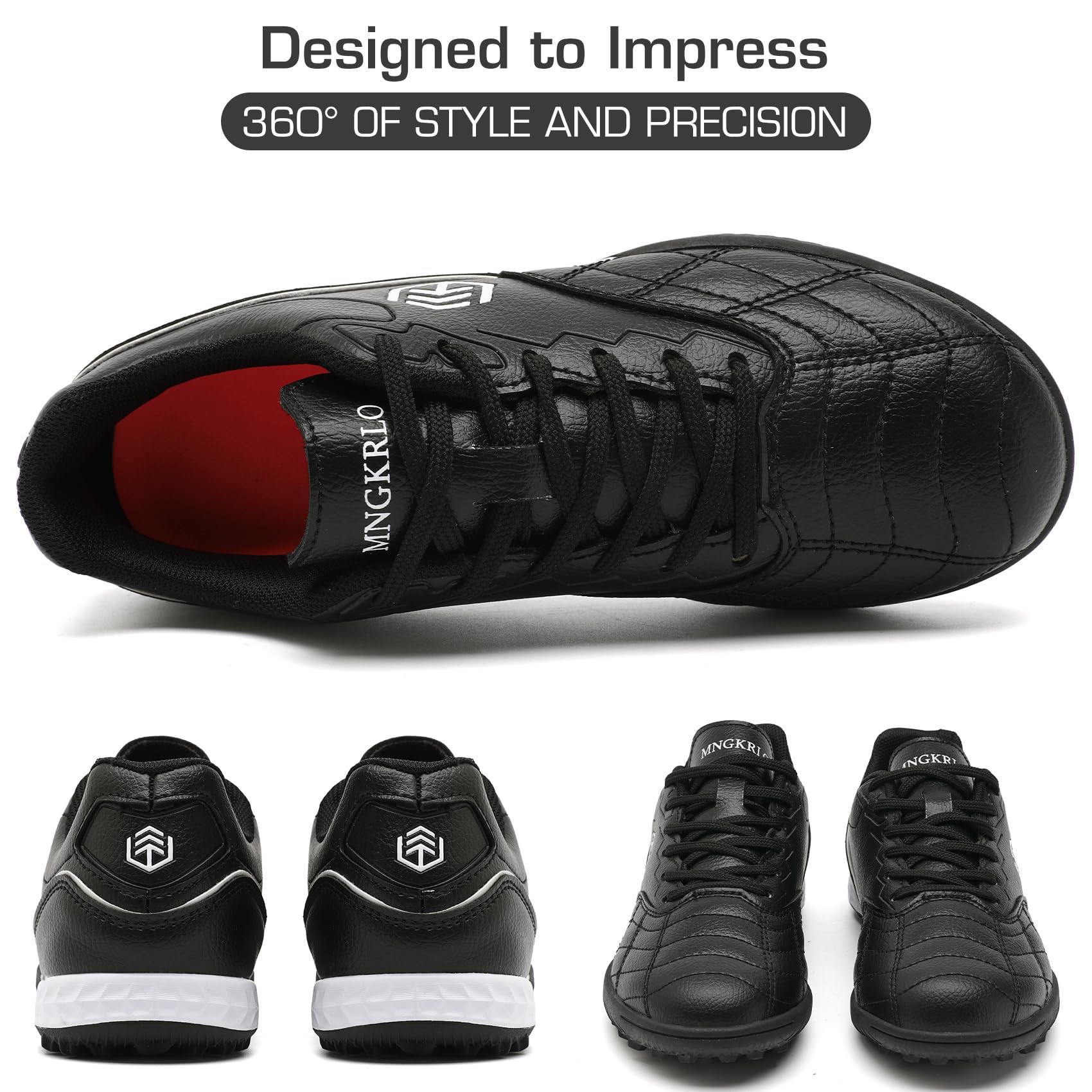 Boys Football Boots Kids Girls Club Firm Ground Soccer Shoe Astro Turf Trainers Athletics Sport Futsal Shoes Teenager Profession Competition Indoor Outdoor Sneakers — view 6