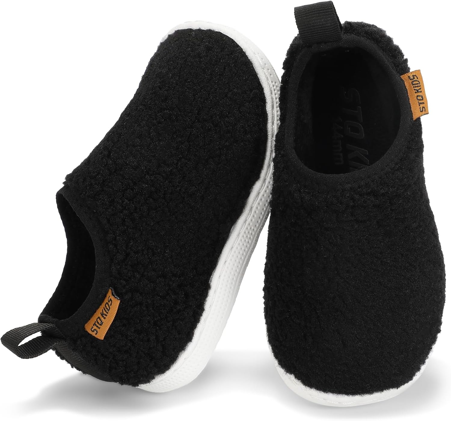 Toddler Kids Slippers Boys Girls Indoor House Shoes Non-Slip Fuzzy Warm Woolen Bedroom Baby Slip On Slipper Cozy Lightweight Walking Shoes for Home Outdoor Winter Unisex