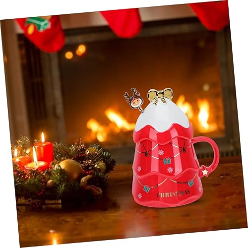 Miniatura 8 de BESTOYARD 2 juegos de tazas de Navidad retro Latte Cup Cartoon Holiday Cup Retro Ceramic Mug Christmas Drink Cup Christmas Mug Christmas Mug with