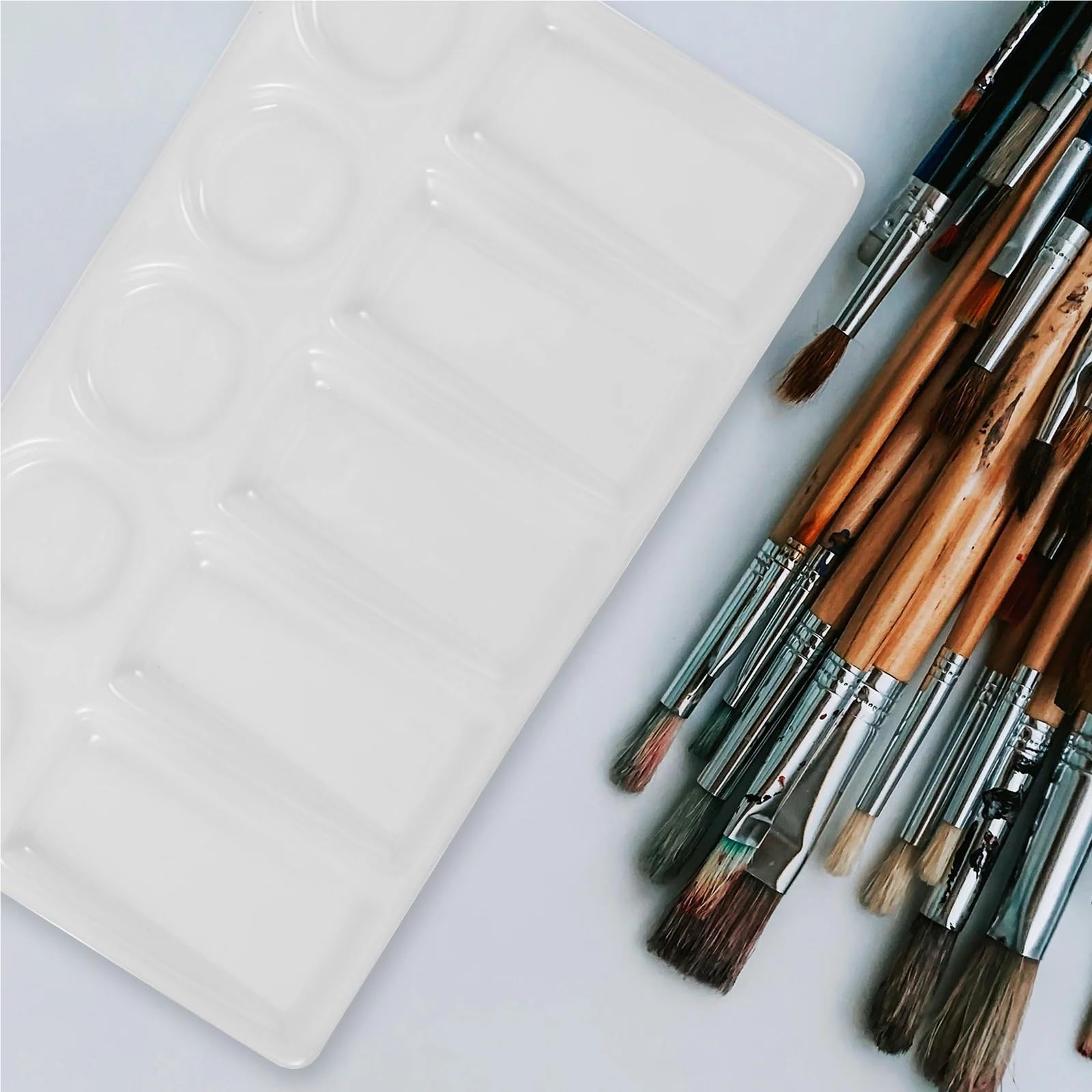 Paleta De Pintura Paleta de Colores de 2 uds, Paleta de Pintura, Paleta de Mezcla de Acuarelas, Bandeja de Pintura, Paleta de Colores, Placas de Mezcla de pigmentos