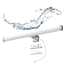 Azhien LED Lampada da Specchio Luce Bagno 10W 1200LM 40cm Bianco Neutro 4000K, Montaggio 3 in 1 IP44 230V Applique da Parete Lampada, No Sfarfallio Lampada da Bagno Illuminazione a Parete 400mm
