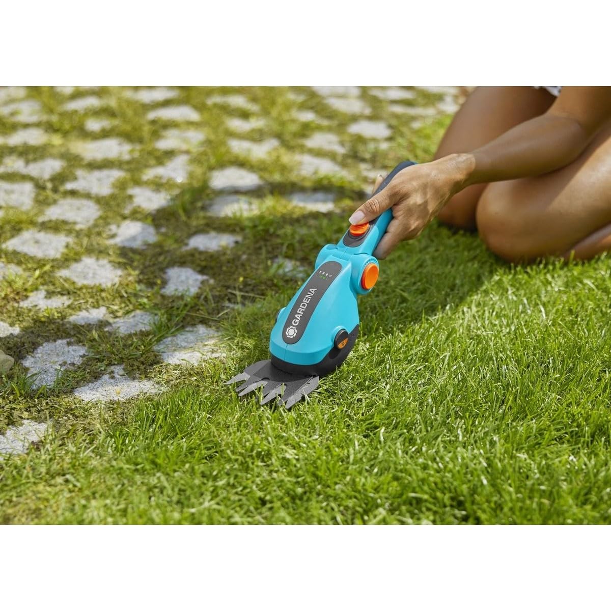Juego de tijeras a batería para setos y borde césped tijeras Gardena