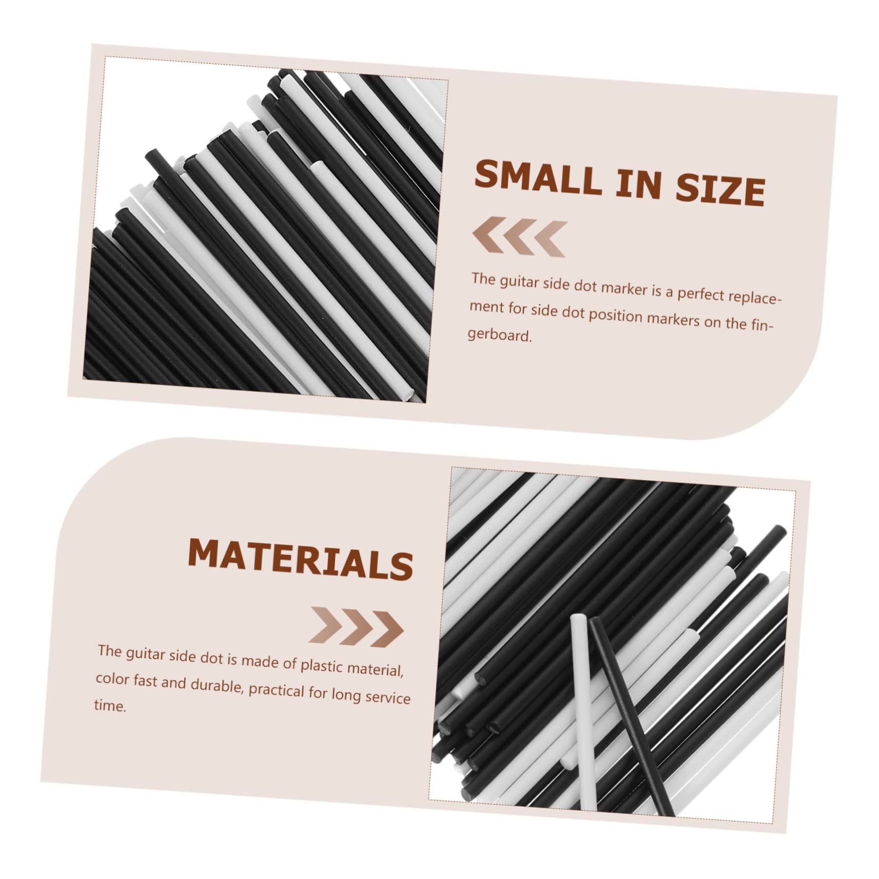 ULDIGI Guitar Fret Inlay Stickers 100pcs Extended Type Fingerboard Markers Fret Dots for Bass Guitar