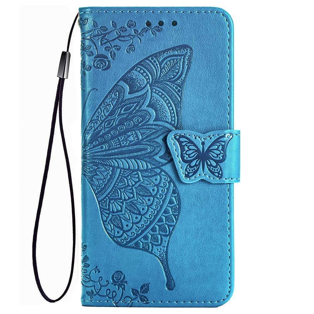 Custodia Blackview Shark 8 A Portafoglio Viola - MOJIA Cover In Pelle Con Farfalla 3D, Chiusura Magnetica, Slot Per Carte E Supporto - Protettiva E Sottile - 3