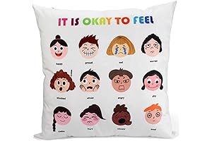 IT IS OKAY TO FEEL ALL FEELINGS GRAND 18x18 Inch Pillow Cover...