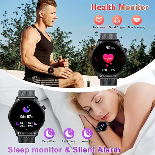 Miniatura 3 de Reloj inteligente para hombres y mujeres Fitness hacer respuesta llamada, correr, relojes digitales para hombre, resistente al agua, reloj