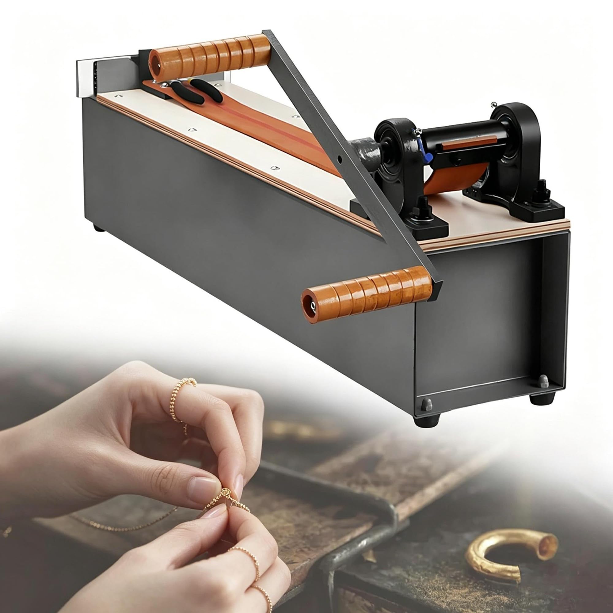 YXYLJOZ Manual Jewelry Wire Pulling Bench Tool, Portable Drawplate Machine for Handmade Earring Repair Fine Wire Work