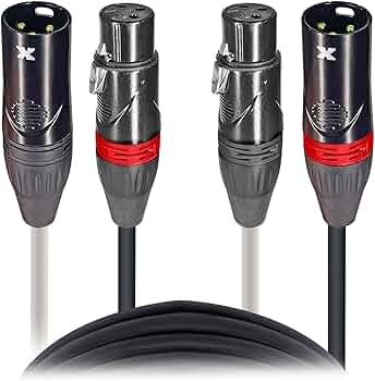 NEUTRIK Câble De Modulation Doubleur De Signal 1x XLR Femelle 3 Pins Vers 2x XLR Male 3 Pins 30cm