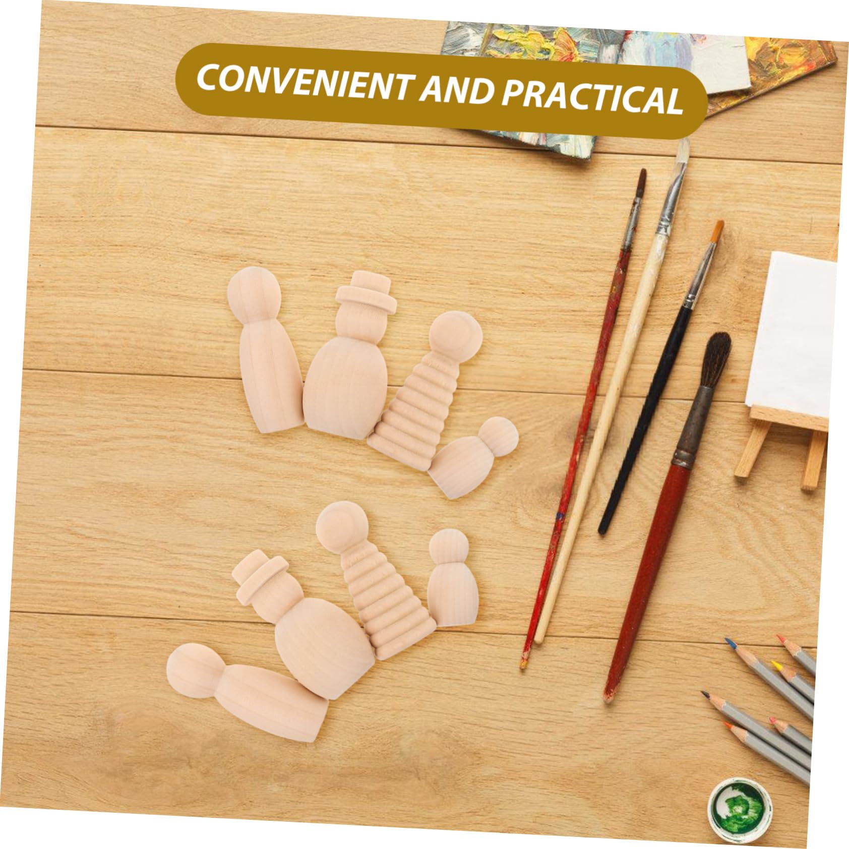 20 Piezas de Madera sin Terminar Figuras de Madera Pintar Manualidades Decoración del Hogar Juguetes Educativos Manualidades Creativas