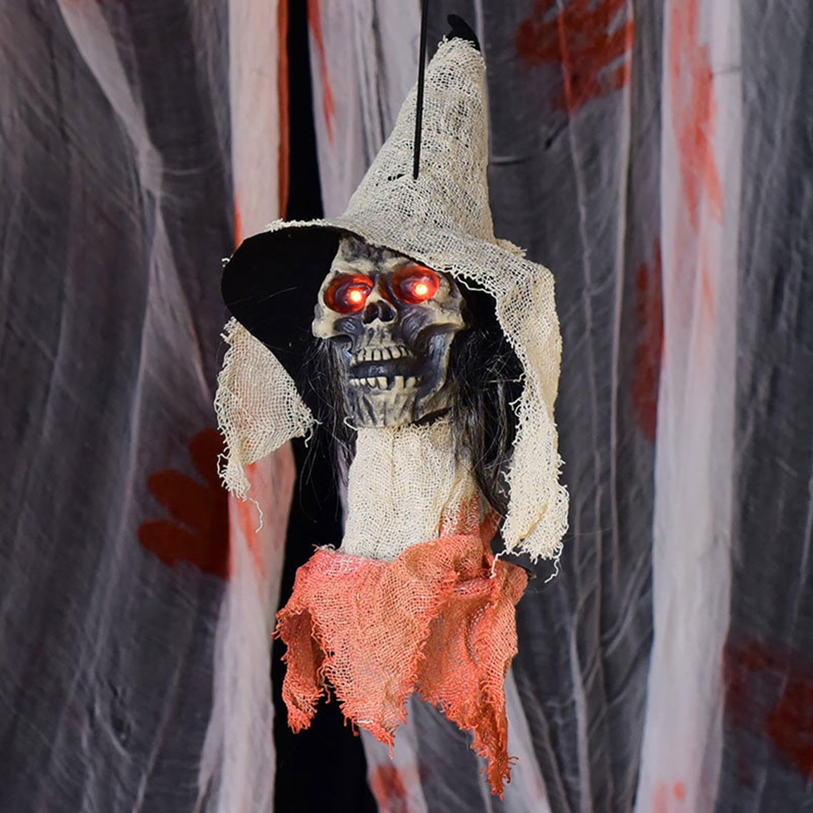 Statua Scheletro Halloween Decorazioni Spaventose Di Halloween Con Suono | Illuminato Forniture Ed Articoli Per Feste Di Halloween, Per Stanze Segrete E Case Infestate