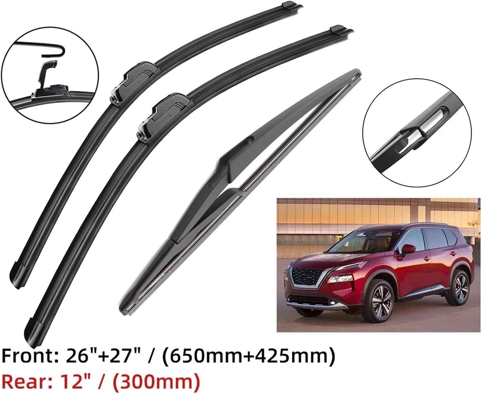 Escobilla limpiaparabrisas Escobilla limpiaparabrisas delantera para Nissan para X-Trail T32 y para Rogue 2