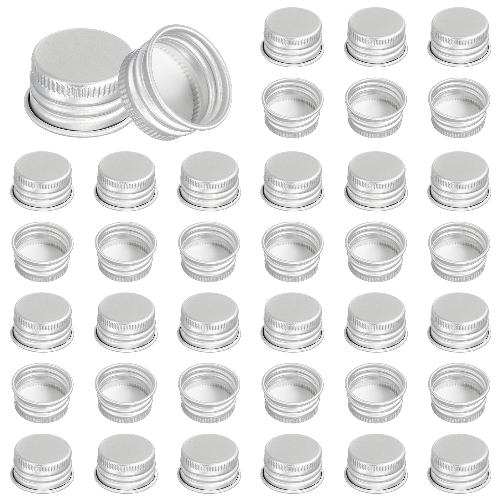 PATIKIL 31mm Aluminum Metal Round Mason Jar Screw Lids 54 Pcs Silver Tone — Amazon image 31