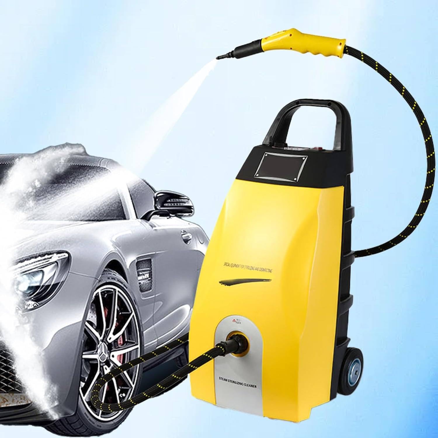 Wielofunkcyjny, Ręczny, Wydajny, Odłączany Parownik Do Podłóg Z 6 Akcesoriami, Przenośny Zbiornik 3,5 L Do Podłóg Z Twardego Drewna, Ubrań, Okien, Płytek, Mebli I Dywanów Yellow