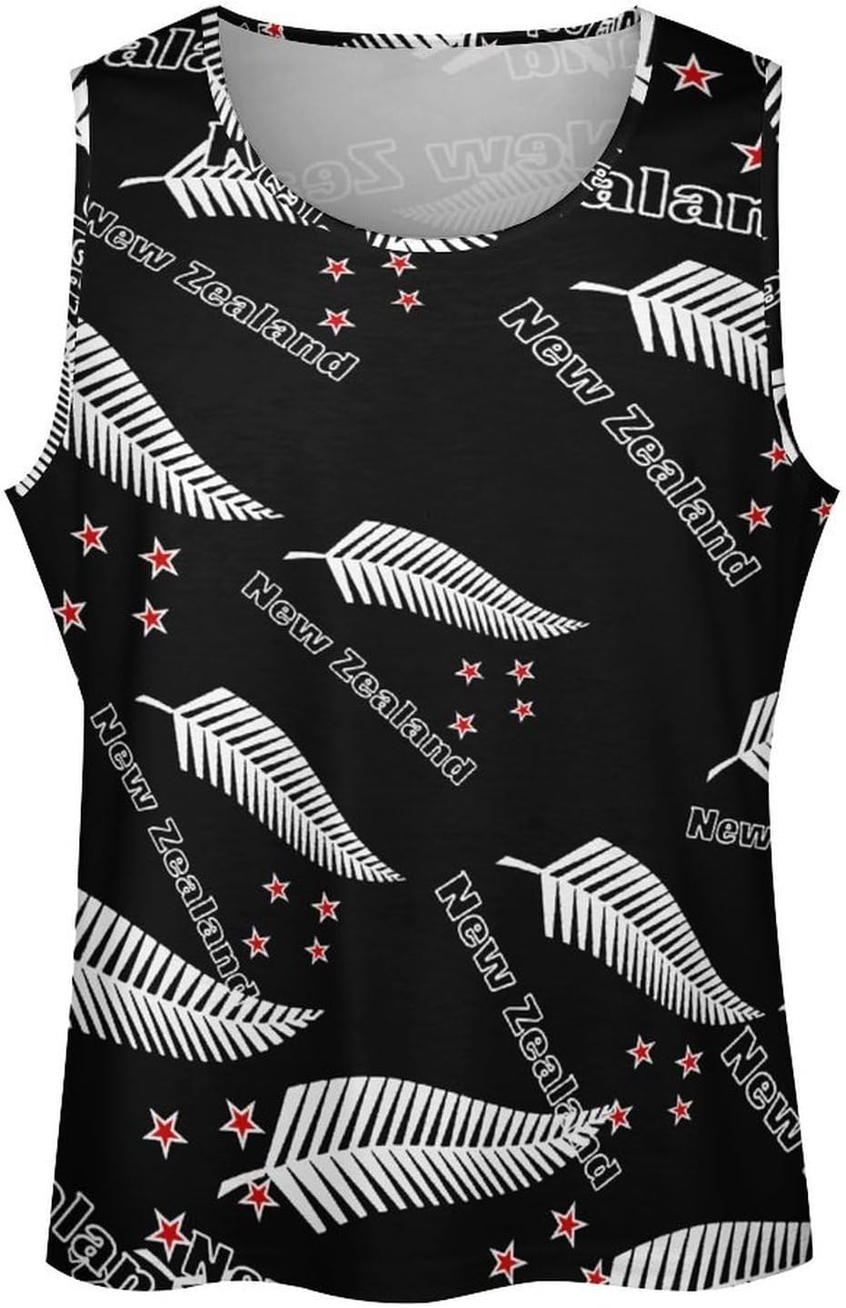 New Zealand Maori Fern Mens Tank Tops Sleeveless Muscle Shirts Beach Casual Gym Shirt Vest Tee Tops