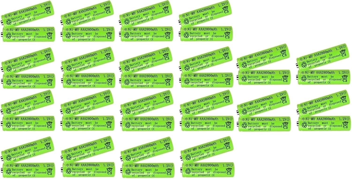 40X AAA Akku 2800mAh NI-mh Micro LR03 Wiederaufladbar Rechargeable Akkus Batterien Vorratspackung 40 Stück