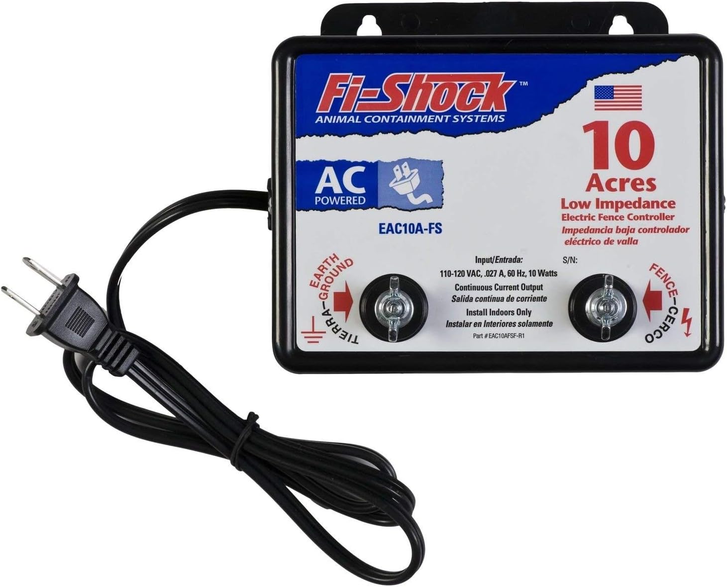 Electric Powered Fence Charger 10 Acres. Horses Deers Cows Sheep Cattle Goats