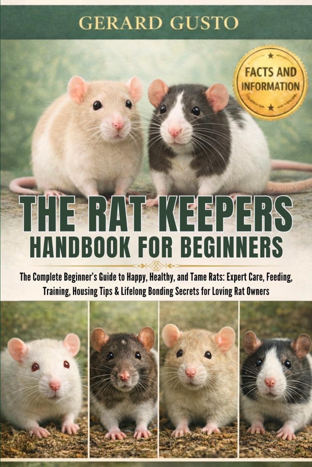 THE RAT KEEPERS HANDBOOK FOR BEGINNERS: The Complete Beginner’s Guide to Happy, Healthy, and Tame Rats: Expert Care, Feeding, Training, Housing Tips & Lifelong Bonding Secrets for Loving Rat Owners