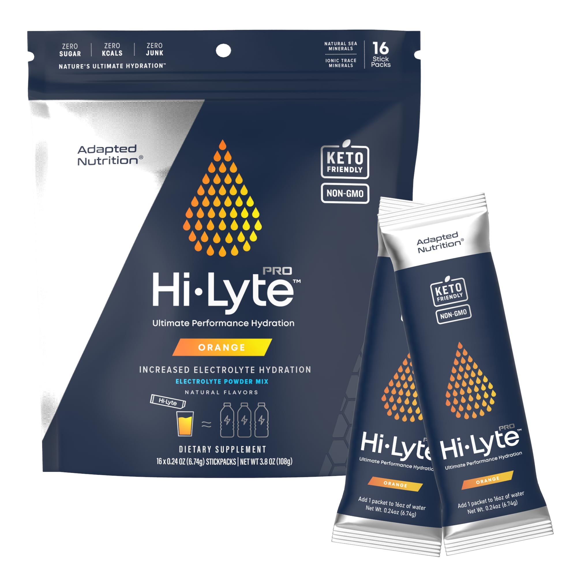Hi-Lyte Pro Hydration Packets Electrolyte Powder Drink Mix
