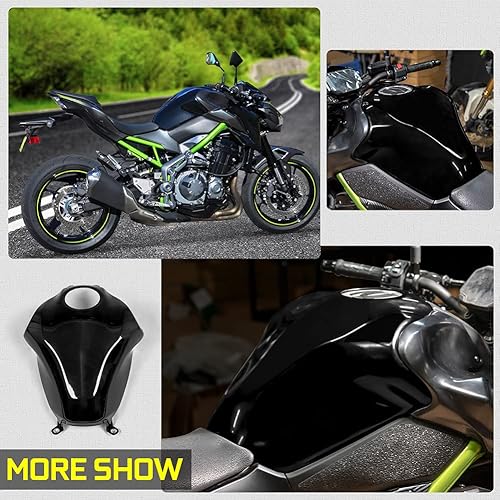 Miniatura 7 de Protector de cubierta de tanque de motocicleta color negro, tapa de tanque de gasolina de combustible, panel de carenado, protector de cubiertas de