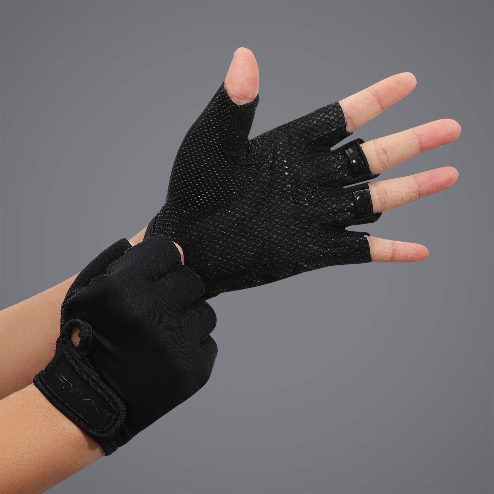 ZEROFIRE Workout Gloves for Women Men - Weight Lifting Gloves with Full Palm Protection & Extra Grip for Women Gym, Weightlifting, Weight Lift, Rowing, Exercise, Sport, Cycling: A5-Black Small