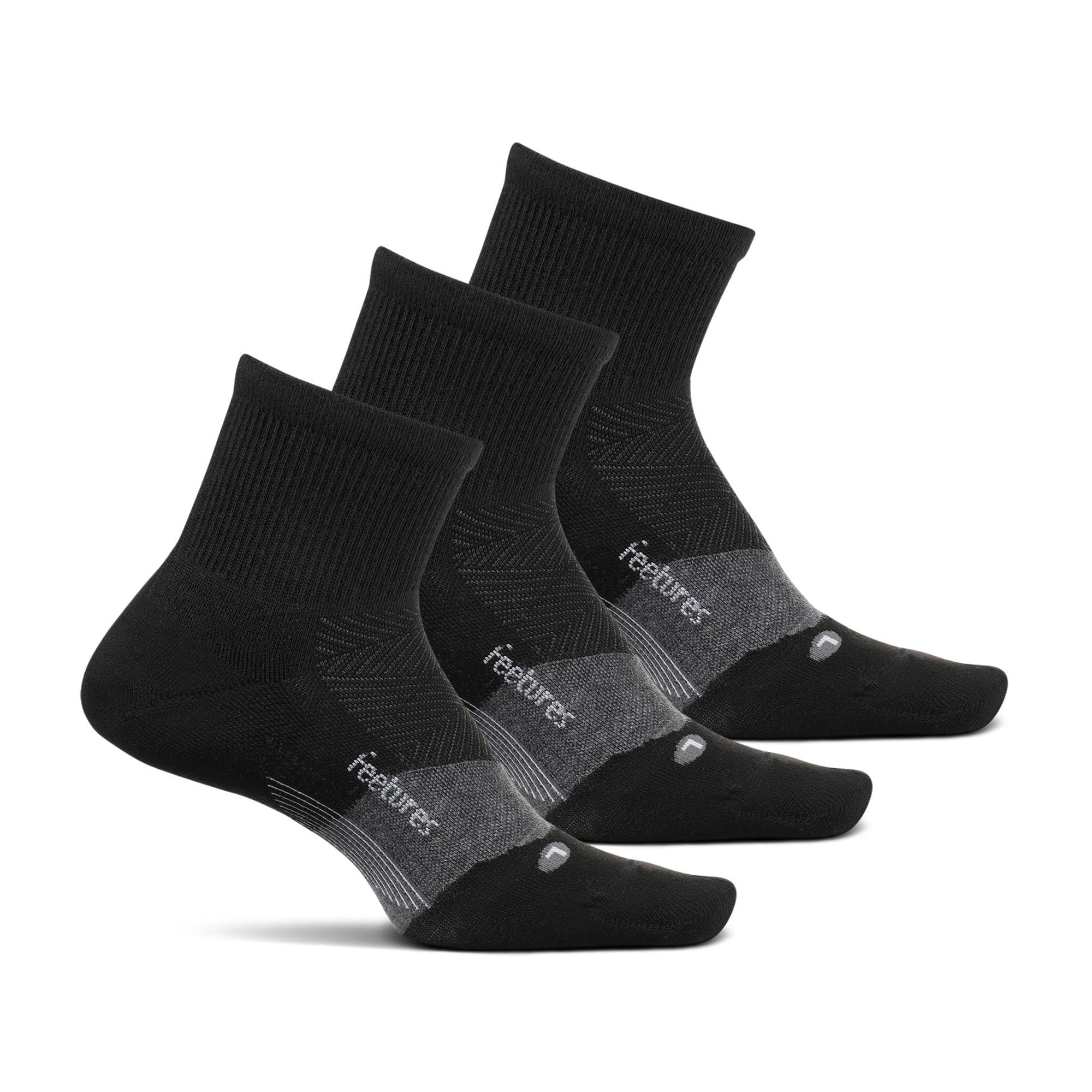 Feetures Merino 10 Max Cushion Merino Wool Quarter Sock